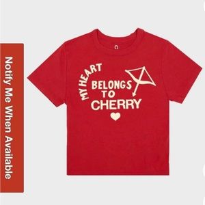 Red Cherry LA baby tee size XS